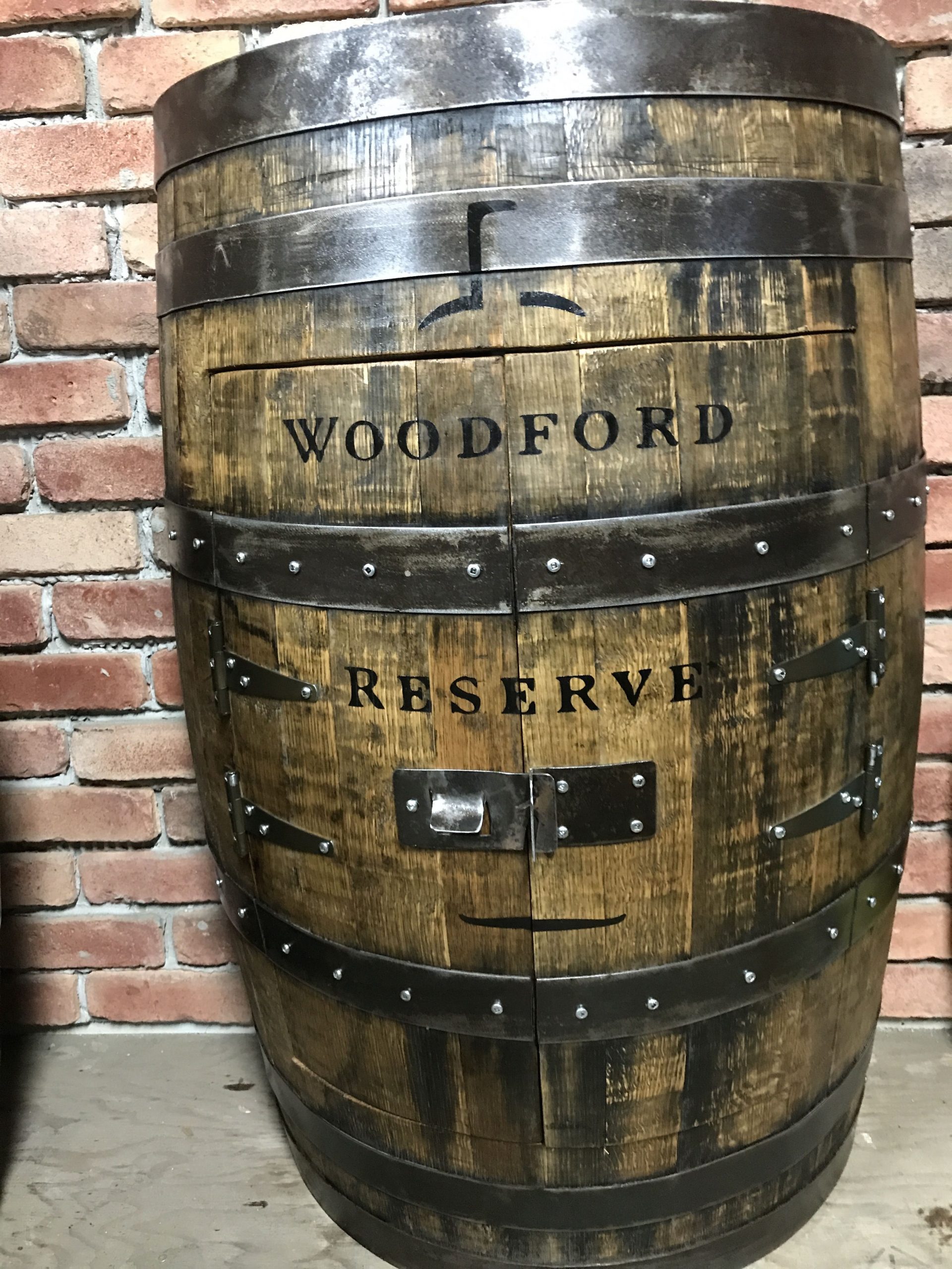 1/2 Whiskey Barrel Cabinet