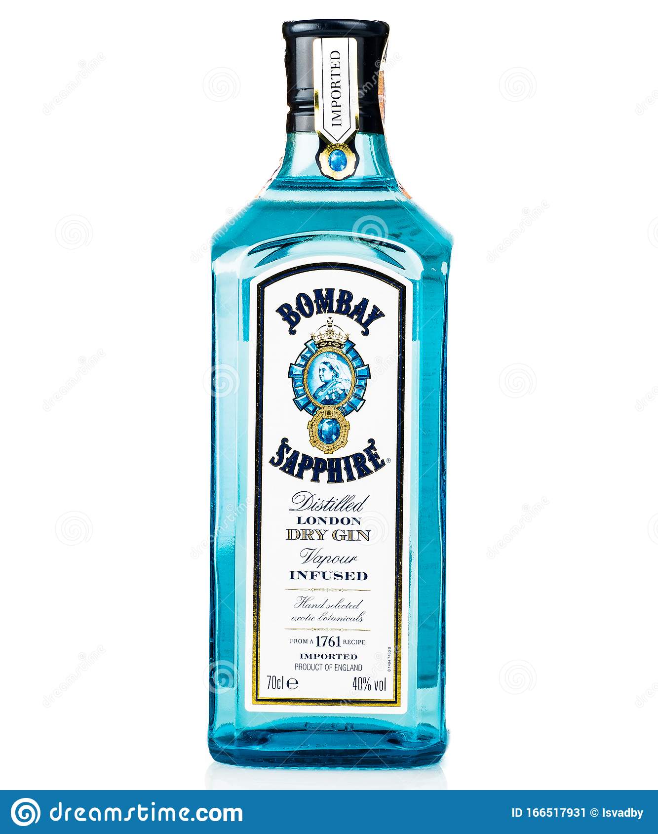 Blue Bottle Of Bombay Sapphire London Dry Gin Editorial ...