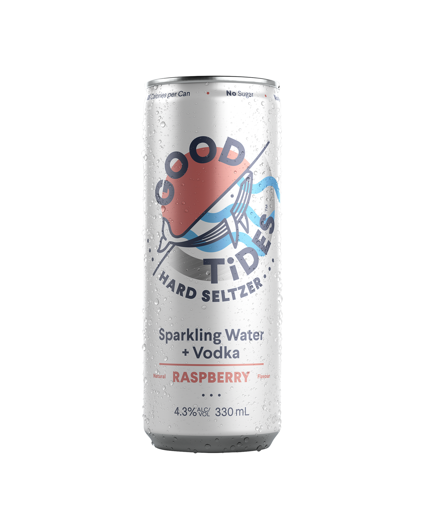 Buy Good Tides Hard Seltzer Raspberry Vodka Cans 330mL