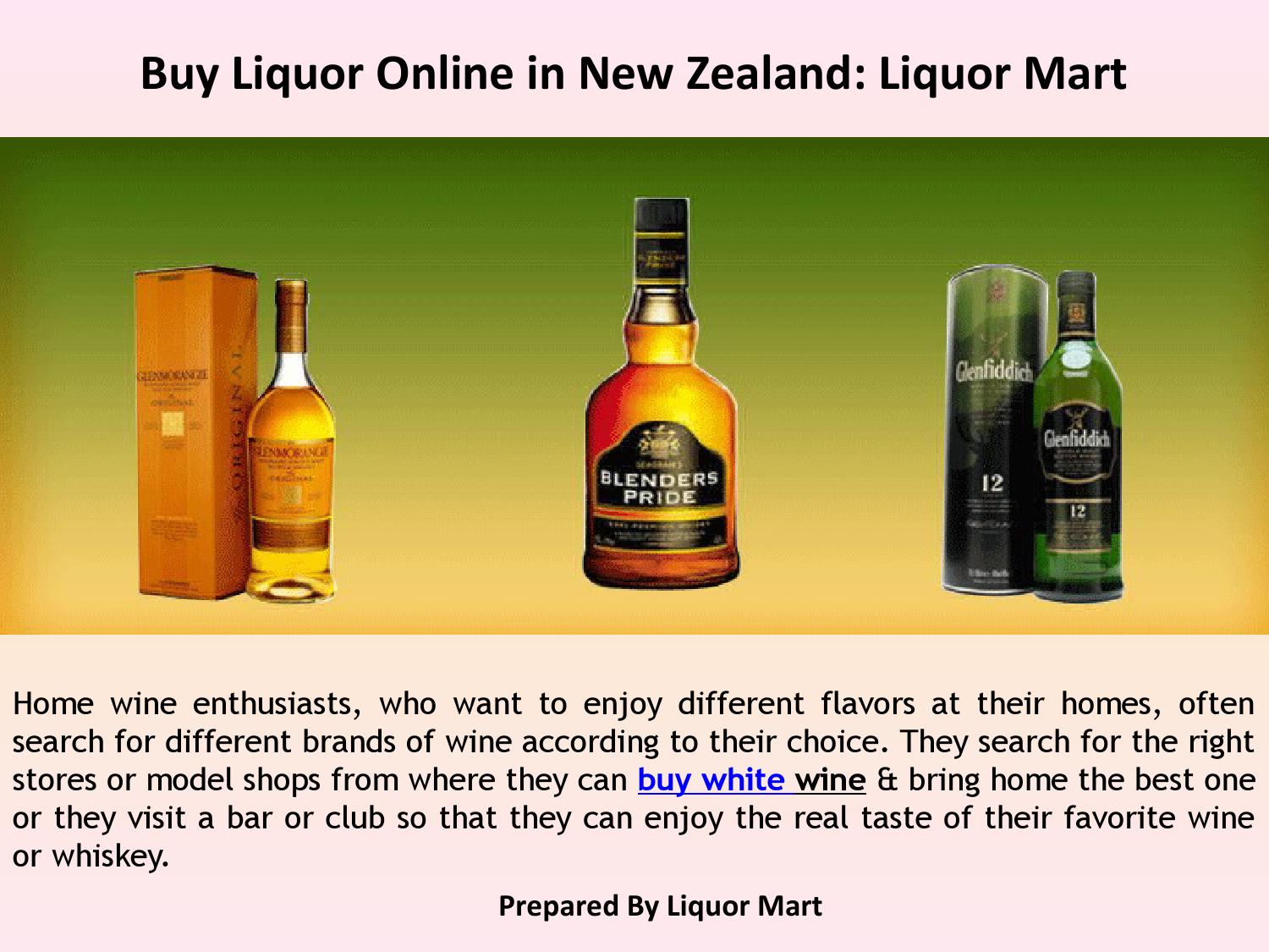 Buy Liquor Online in New Zealand by liquormart
