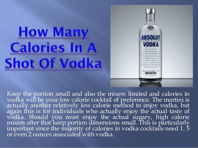 Calories in vodka