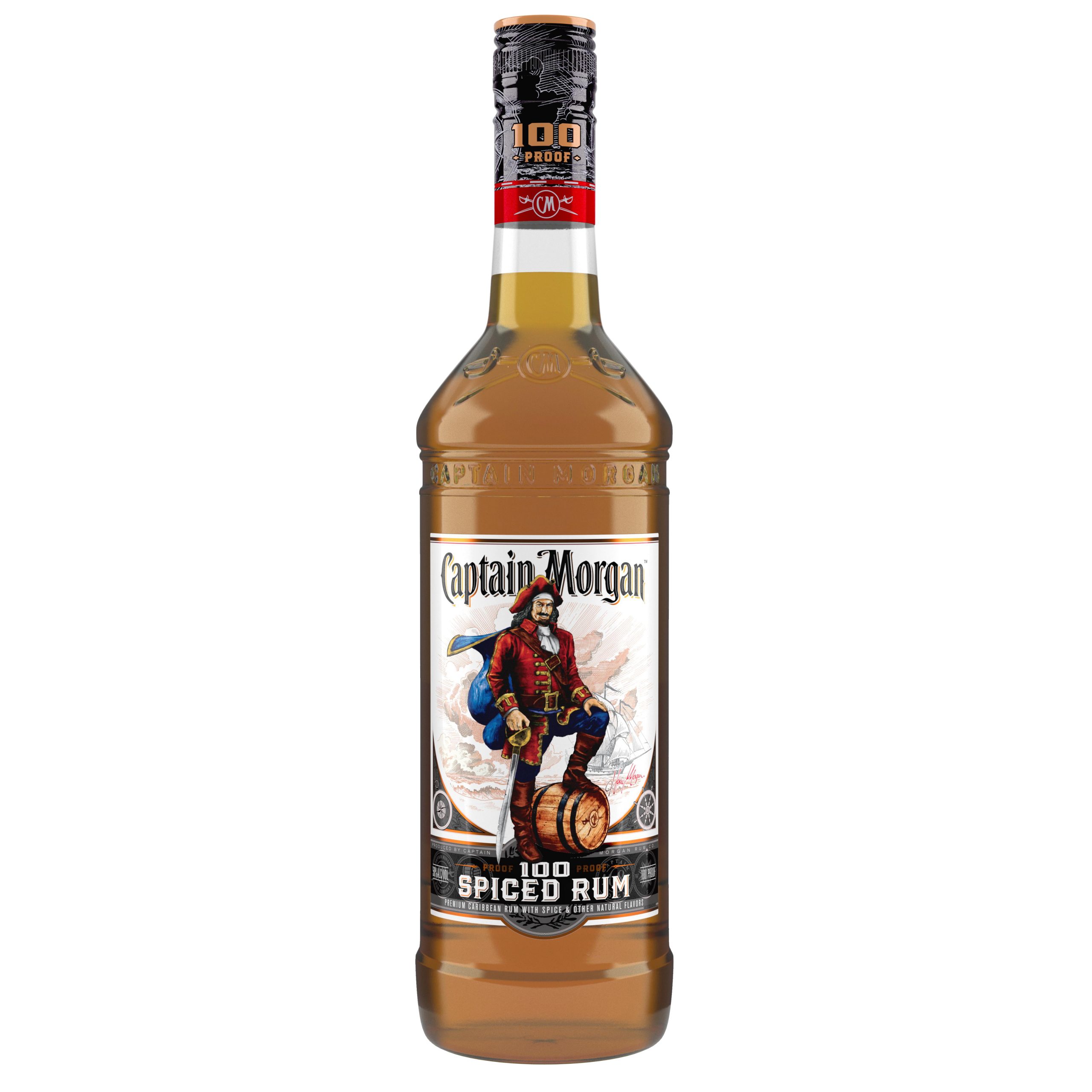 Captain Morgan 100 Proof Spiced Rum, 1 L
