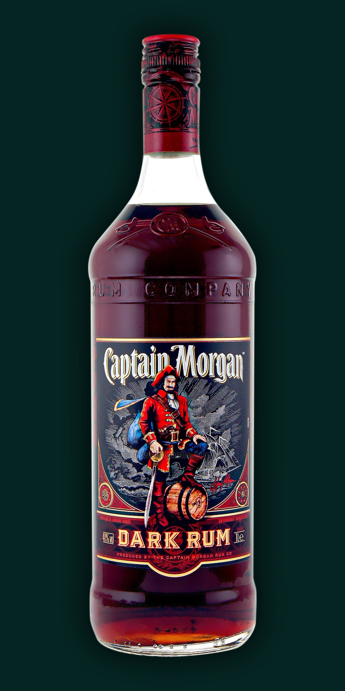 Captain Morgan Black Label Dark Rum 1,0 Liter, 17,80