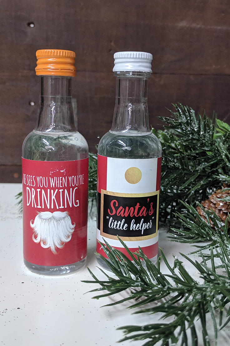Christmas mini liquor labels to put on any mini liquor. # ...
