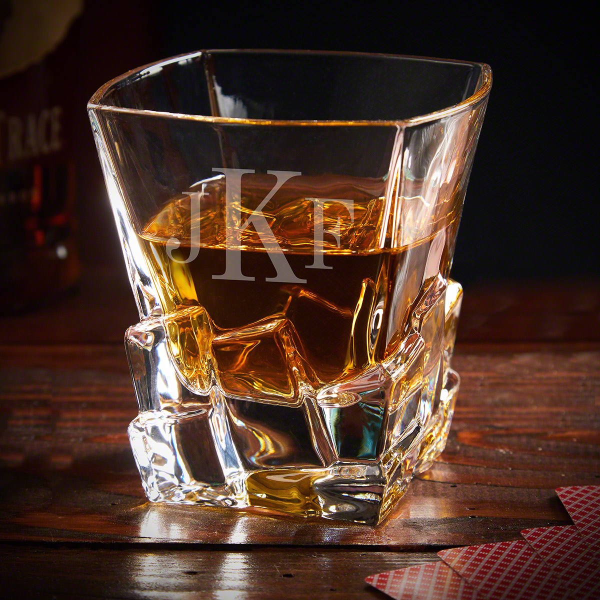 Classic Monogram Personalized Iceburg Whiskey Glass