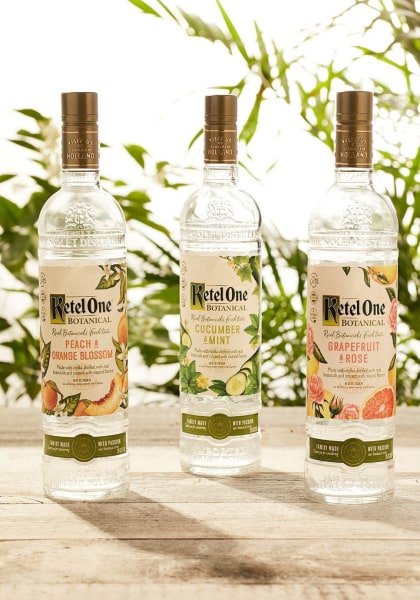 Diet vodka from Ketel One has fewer calories