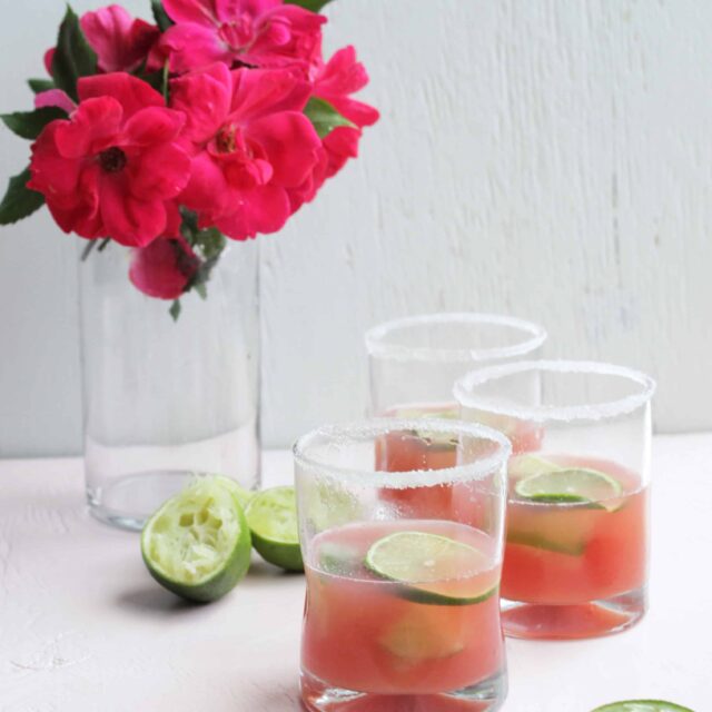Easy Watermelon Margarita (On The Rocks)