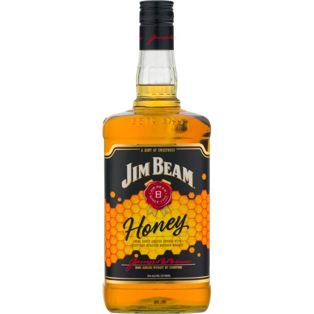 Jim Beam Honey Bourbon Whiskey, 1.75 L