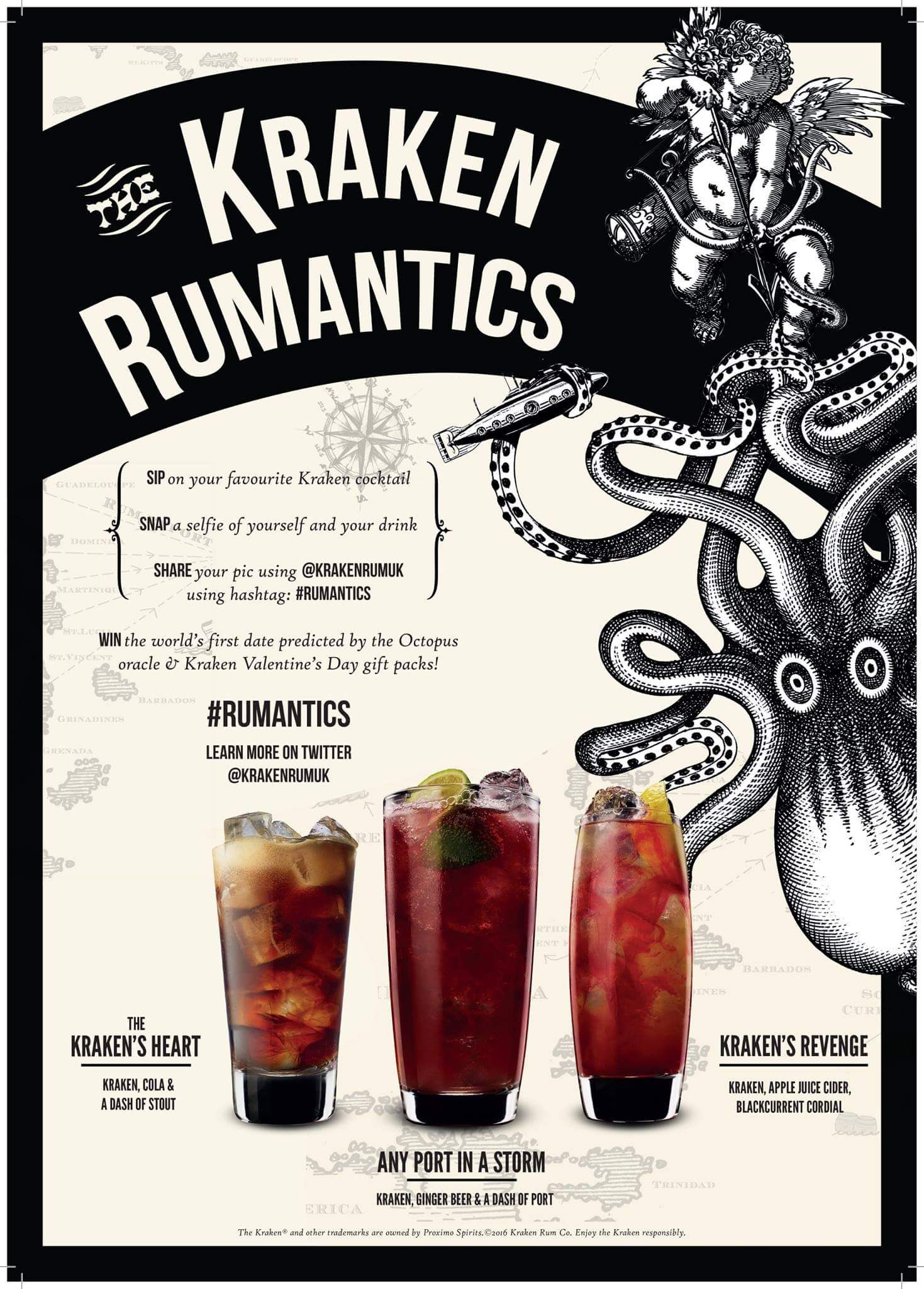 Kraken Rum cocktails