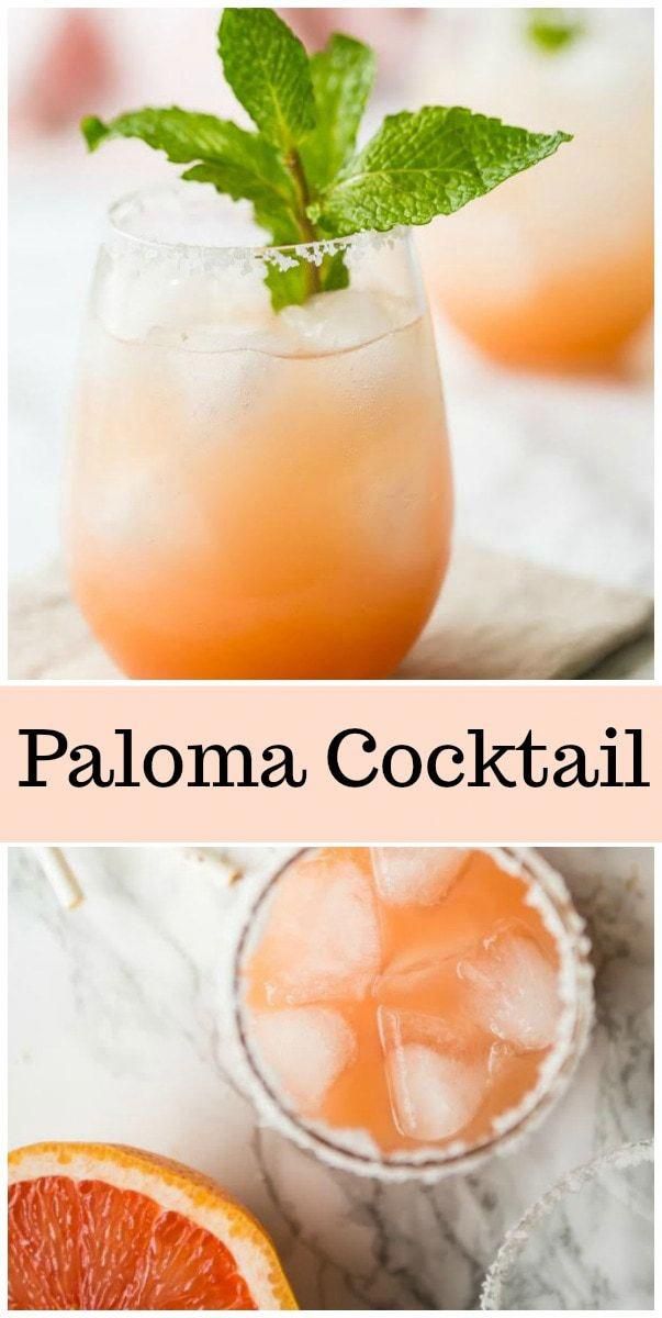 Paloma Cocktail recipe from RecipeGirl.com #paloma # ...