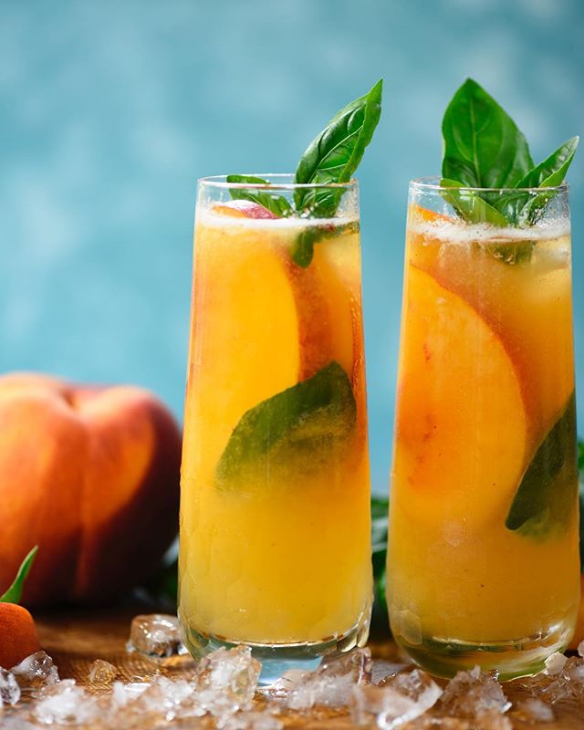Peach Basil Vodka Fizz by crowded_kitchen