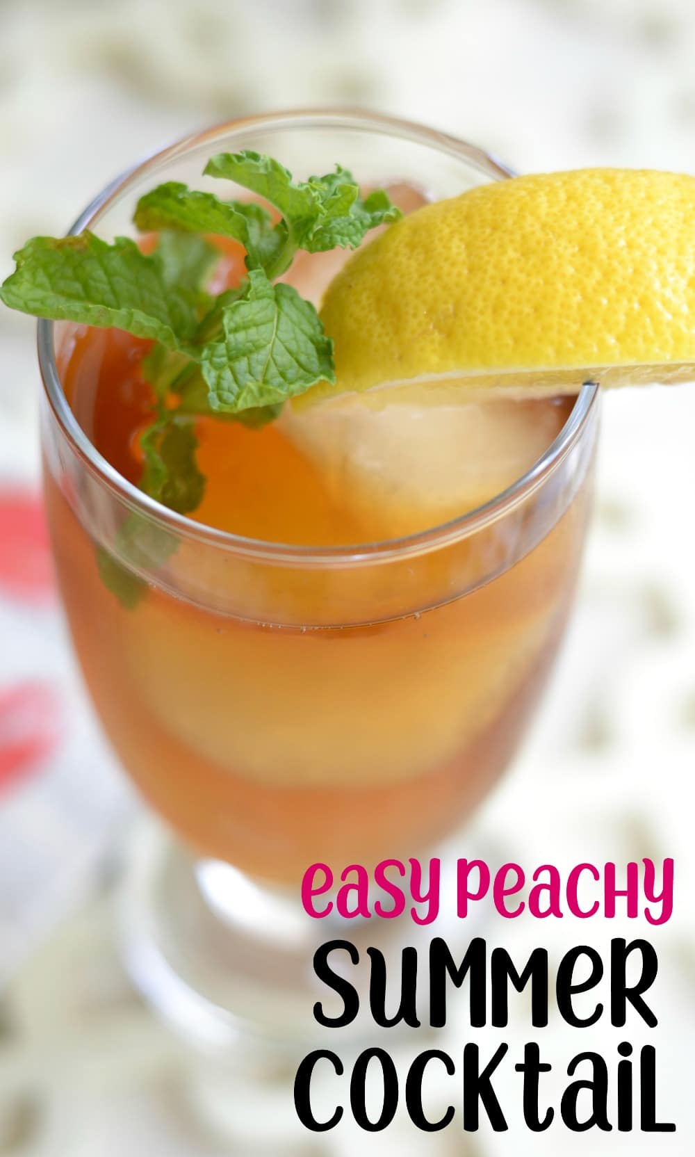 Peach Vodka &  Iced Tea Summer Cocktail