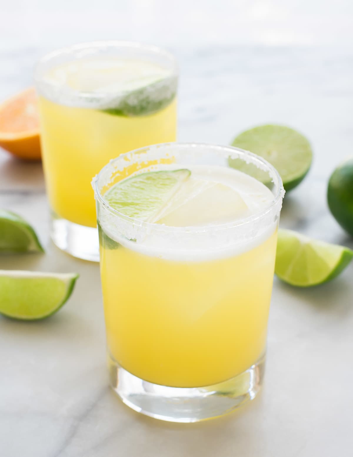 Skinny Margarita Recipe with Agave and Lime