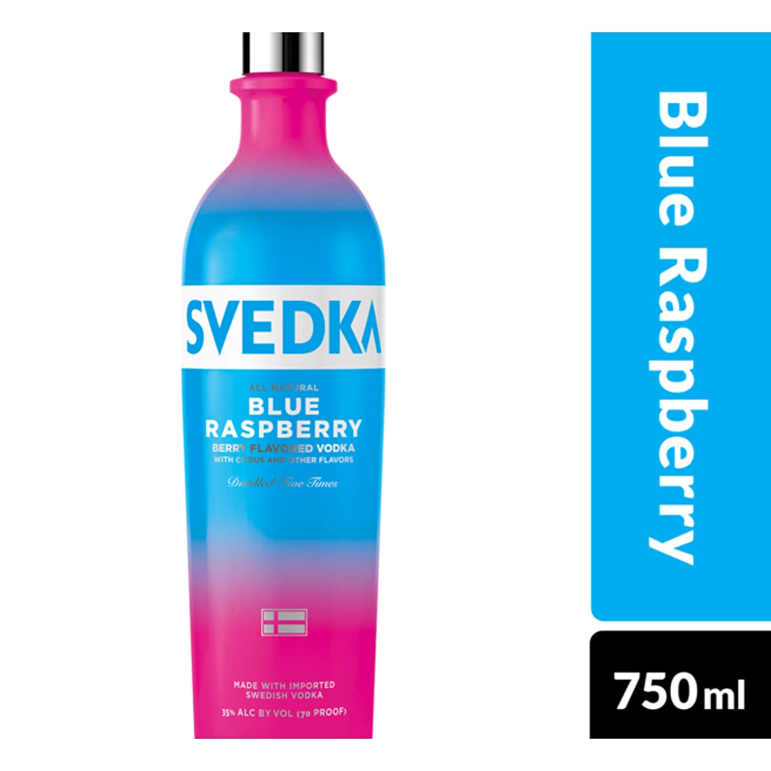 SVEDKA Blue Raspberry Vodka, 750 ml bottle, 70 Proof ...