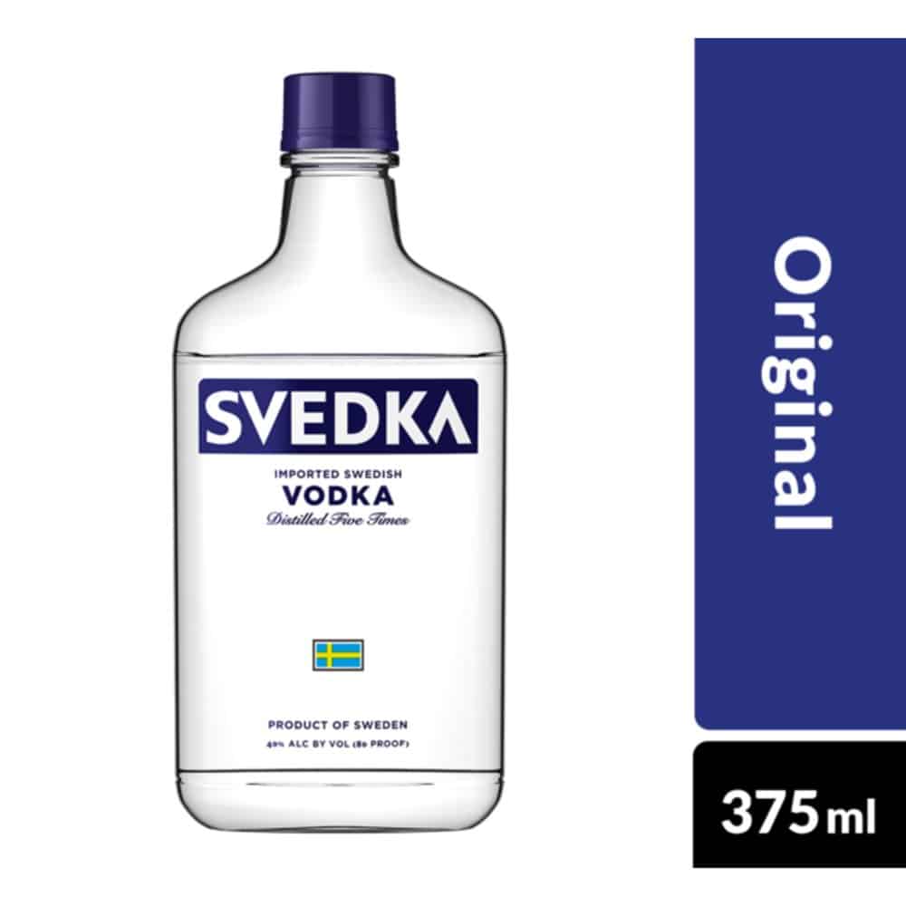 SVEDKA Vodka, 375 mL Plastic Bottle, 80 Proof