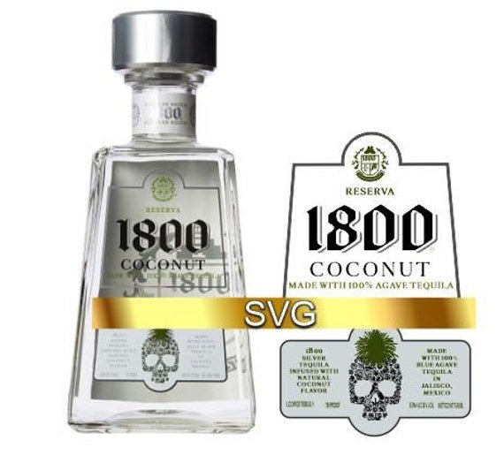 Tequila 1800 Coconut Version 1 digitales Etikett zum ...