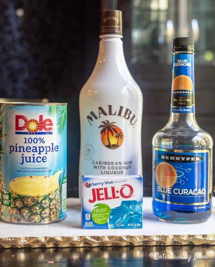 This Blue Hawaiian jello shot recipe with Malibu rum is to ...