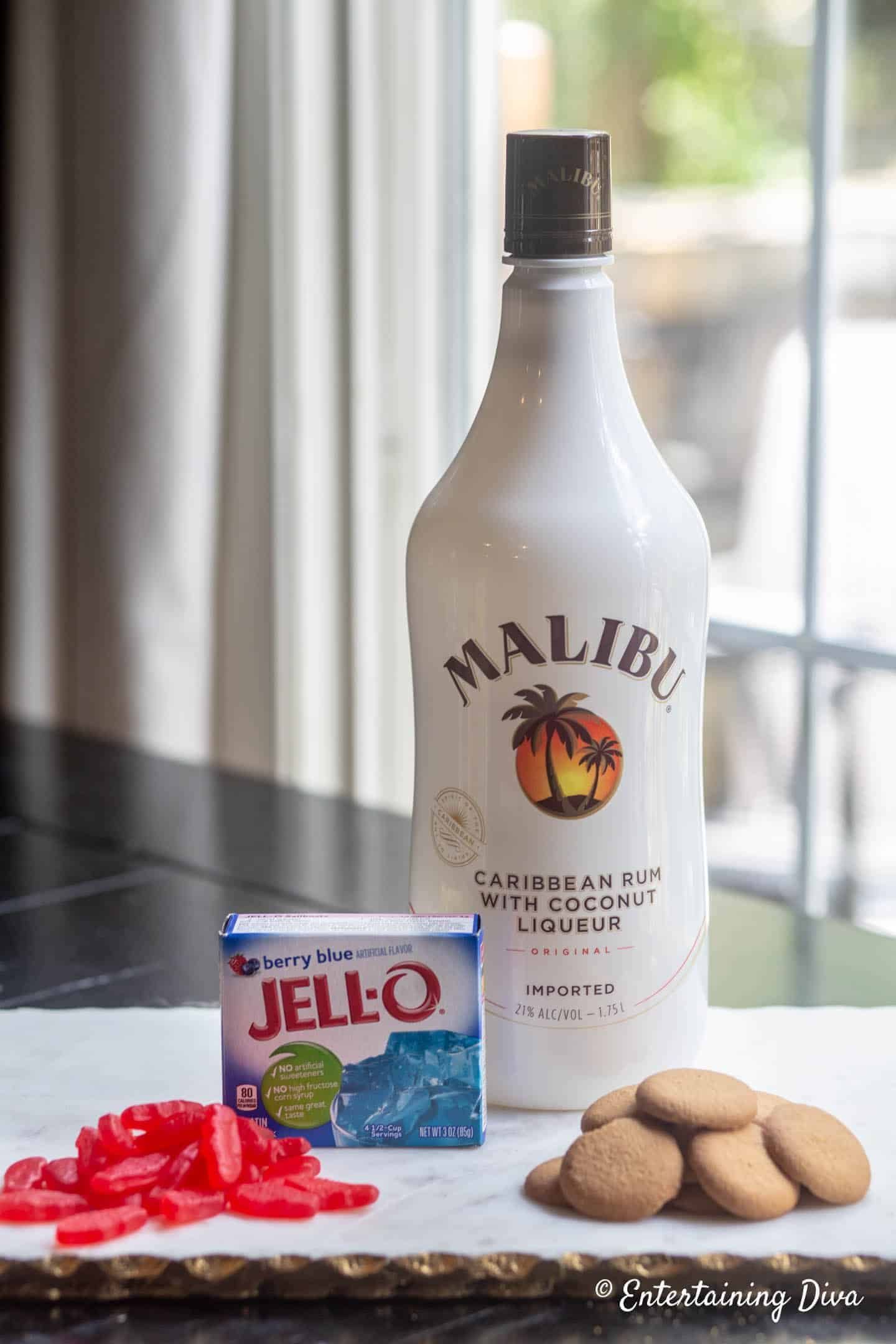 This " Under The Sea"  blue jello shot recipe is made with ...
