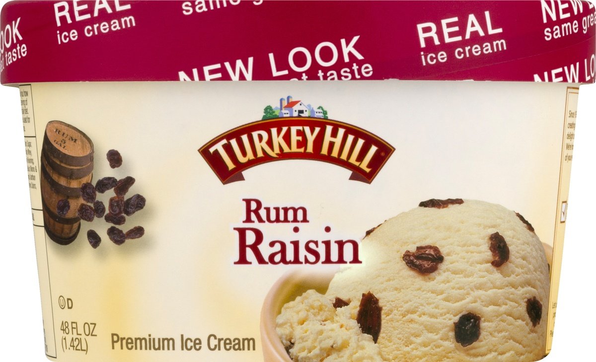 Turkey Hill Rum Raisin Original Recipe Premium Ice Cream ...