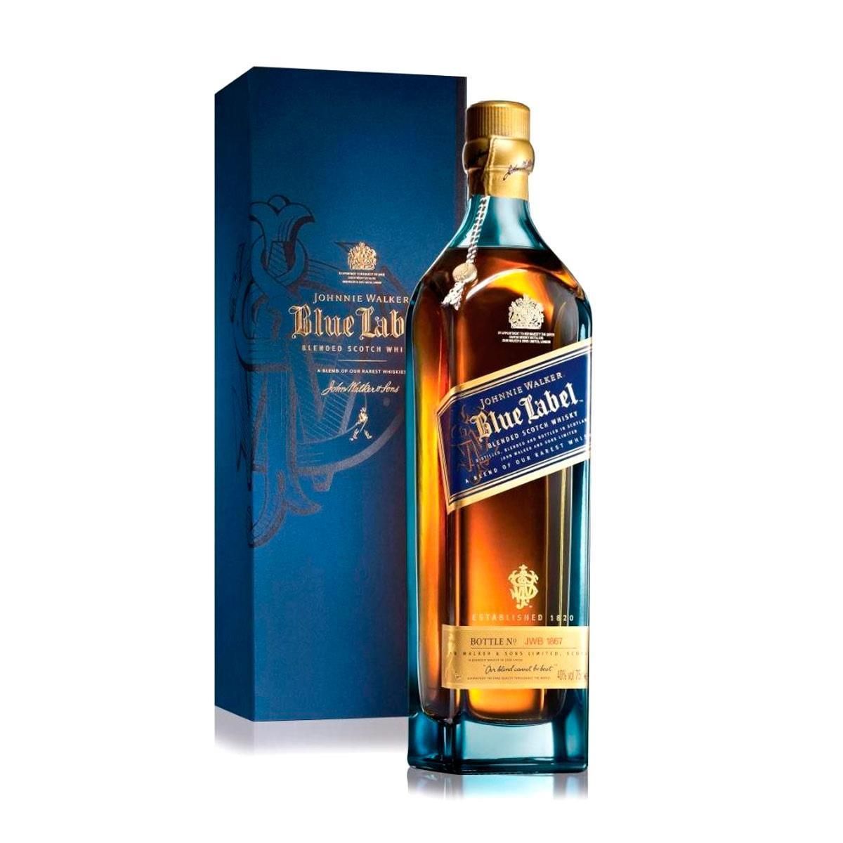 WHISKY JOHNNIE WALKER BLUE LABEL 750 ML na Rei Dos Whiskys e Vinhos